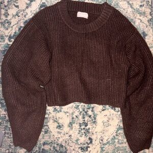 Urban Outfitters Dark Brown Crew Neck Sweater